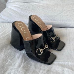 Gucci Lexi Heeled Mule with Iconic Horsebit detail